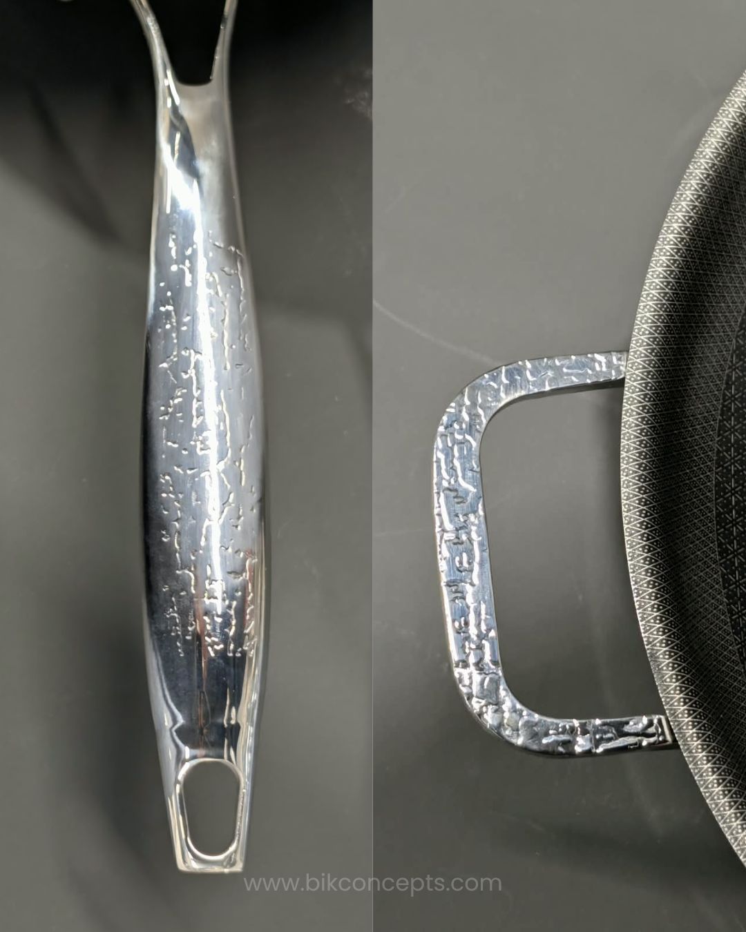 A stainless steel sauté pan with a matching glass lid featuring a metal handle, Honeycomb Stainless Steel Wok, 5.7 Quart Karahi Pan with Lid, Luxury Stainless Steel Chef Pan, Designer 12.5 Inch Stir Fry Pan USA, Non Stick Stainless Steel Wok, High End Gourmet Serving Pan, Professional Grade Hybrid Cookware, Induction Compatible Karahi Wok, Estate Kitchenware Gourmet Pans, Large Capacity Stainless Steel Wok