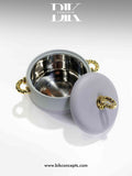 Lavender food warmer, grey hot pot set, insulated serving bowls