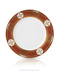Luxury Red and Gold Porcelain Dinner Plate Set of 6, Hotel Commercial Porcelain Dinnerware Bulk, Regal Gold Trimmed Dessert Plate 8 Inch Set, Red and Gold Catering Service Plates Pack, Fine Dining Porcelain Tableware Set, 10.5 Inch Commercial Porcelain Dinner Plate 6 Pack, Royal Banquet Catering Plates Set, Luxury Wedding Receptions Dinnerware Bulk, High End Hotel Plating Collection, 6 Piece Porcelain Charger Plate Set