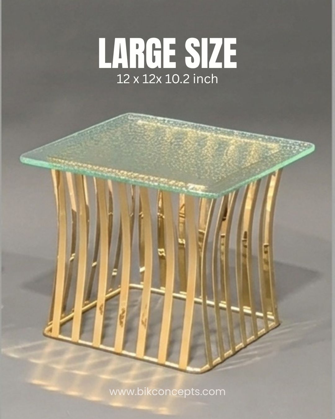 Luxury Gold Buffet Risers Set, Gold Metal Food Display Stand with Glass Top, Tiered Catering Risers 3 Piece Set, Hotel Banquet Buffet Risers, Modern Gold Platter Pedestal Stand, Decorative Dessert Table Risers, Commercial Catering Display Equipment, Square Metal Buffet Riser Small Medium Large