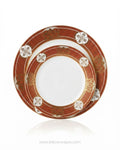 Luxury Red and Gold Porcelain Dinner Plate Set of 6, Hotel Commercial Porcelain Dinnerware Bulk, Regal Gold Trimmed Dessert Plate 8 Inch Set, Red and Gold Catering Service Plates Pack, Fine Dining Porcelain Tableware Set, 10.5 Inch Commercial Porcelain Dinner Plate 6 Pack, Royal Banquet Catering Plates Set, Luxury Wedding Receptions Dinnerware Bulk, High End Hotel Plating Collection, 6 Piece Porcelain Charger Plate Set