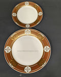 Luxury Red and Gold Porcelain Dinner Plate Set of 6, Hotel Commercial Porcelain Dinnerware Bulk, Regal Gold Trimmed Dessert Plate 8 Inch Set, Red and Gold Catering Service Plates Pack, Fine Dining Porcelain Tableware Set, 10.5 Inch Commercial Porcelain Dinner Plate 6 Pack, Royal Banquet Catering Plates Set, Luxury Wedding Receptions Dinnerware Bulk, High End Hotel Plating Collection, 6 Piece Porcelain Charger Plate Set