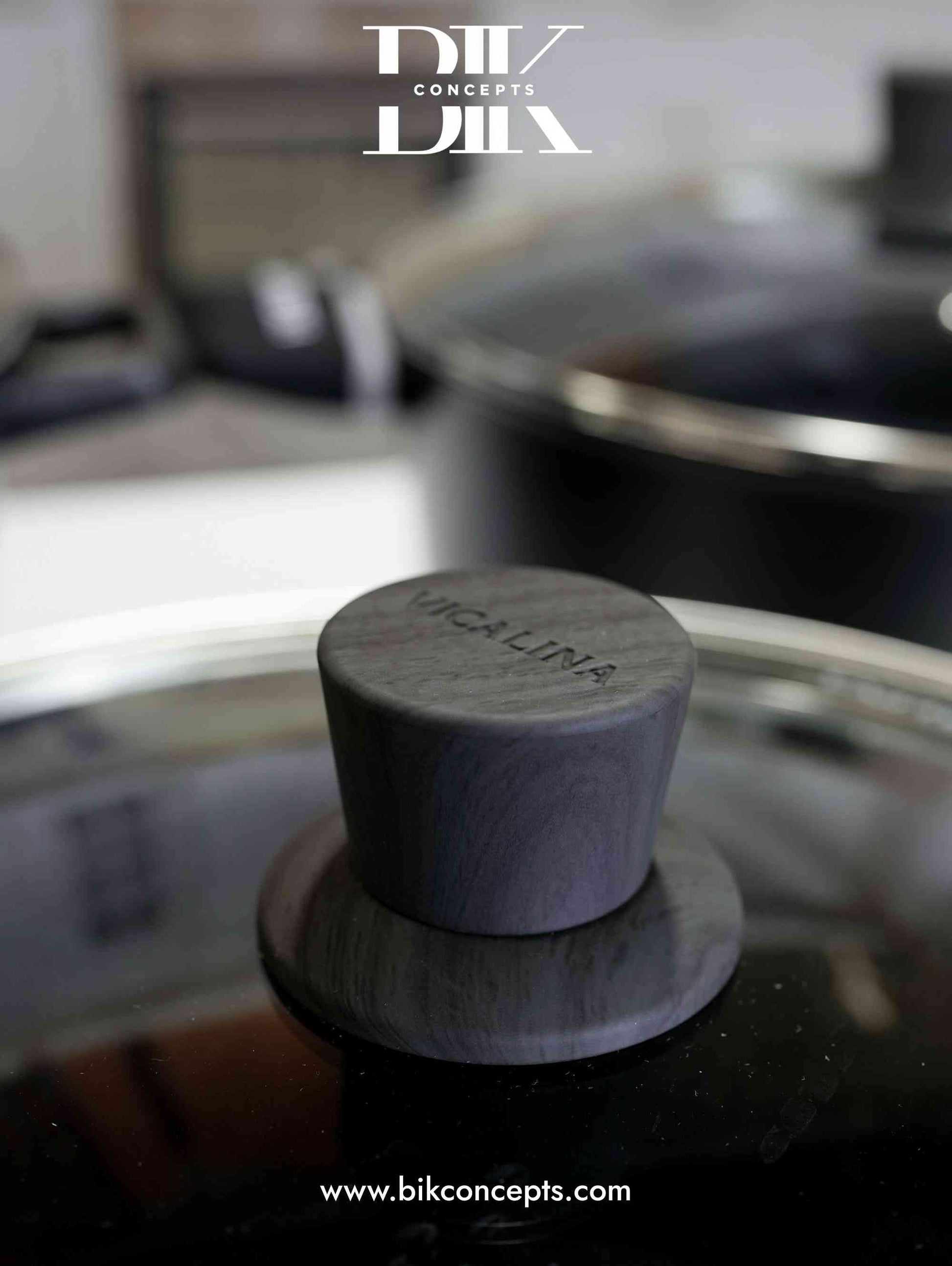  modern black kitchenware, high capacity casserole pots.