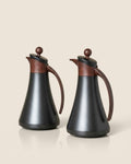 Matte Black Coffee Thermos Set of 2, 1 Liter Steel Thermal Coffee Carafe, Wood Grain Beverage Pitcher, Pink Glass Vacuum Flask Set, Luxury Catering Thermal Dispenser, Modern Black Tea Carafe, Insulated Hot Water Pitcher for Events, Nordic Style Coffee Server Set, Stainless Steel Catering Thermos USA, Modern Beverage Carafe for Weddings