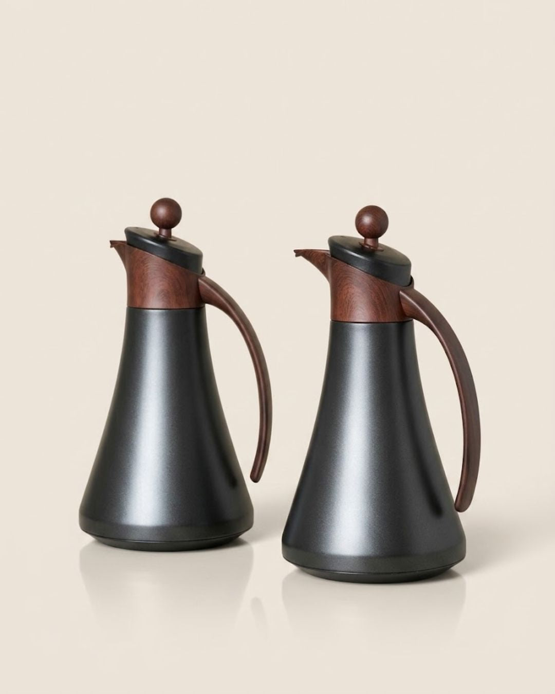 Matte Black Coffee Thermos Set of 2, 1 Liter Steel Thermal Coffee Carafe, Wood Grain Beverage Pitcher, Pink Glass Vacuum Flask Set, Luxury Catering Thermal Dispenser, Modern Black Tea Carafe, Insulated Hot Water Pitcher for Events, Nordic Style Coffee Server Set, Stainless Steel Catering Thermos USA, Modern Beverage Carafe for Weddings