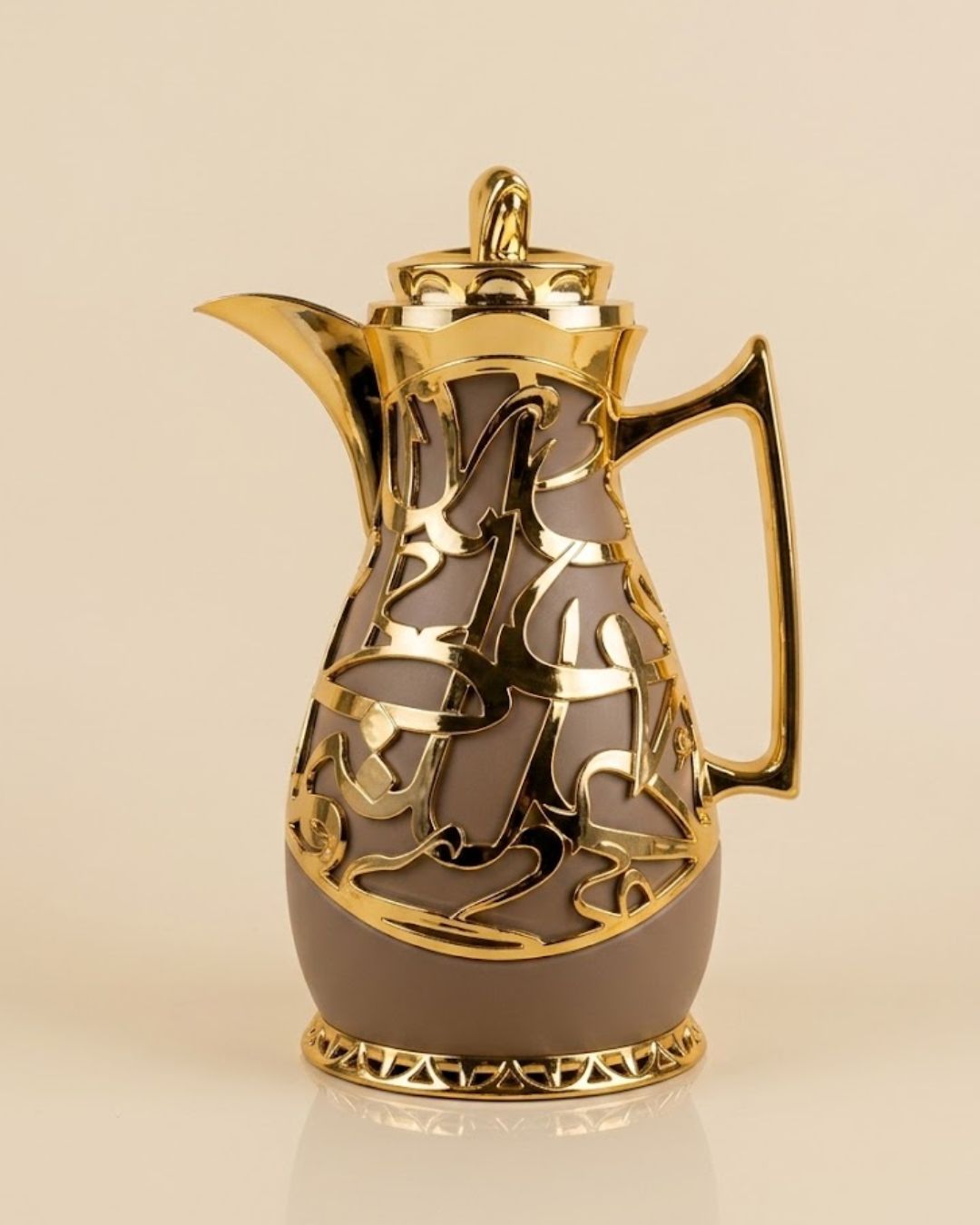Mauve and Gold Arabic Calligraphy Coffee Thermos Set, Modern Mauve Thermal Carafe Set of 2, 1 Liter Vacuum Flask with Pink Glass Refill, Luxury Catering Beverage Dispenser, Decorative Mauve Dallah Tea and Coffee Server, Arabic Style Hot Water Thermos, Wedding Buffet Coffee Carafe Set, High End Event Tea Thermos Set, Insulated Pink Glass Vacuum Pitcher USA, Ramadan and Eid Coffee Server Set