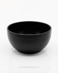Midnight Black Porcelain Bowls 4.8 Inch, Small Individual Serving Bowls Set of 6, Ribbed Black Ceramic Soup Bowl, Commercial Restaurant Side Bowls Bulk, Hotel Buffet Small Porcelain Dishes, Catering Service Dessert Bowls Black, Matte Black Porcelain Rice Bowls, Small Dishware Pack of 6