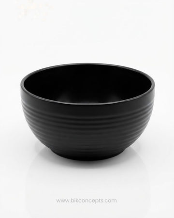 Midnight Black Porcelain Bowls 4.8 Inch, Small Individual Serving Bowls Set of 6, Ribbed Black Ceramic Soup Bowl, Commercial Restaurant Side Bowls Bulk, Hotel Buffet Small Porcelain Dishes, Catering Service Dessert Bowls Black, Matte Black Porcelain Rice Bowls, Small Dishware Pack of 6