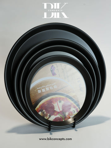 Hard-Film Non-Stick Pizza Pan – Professional Grade Round Baking Tray - 4 sizes