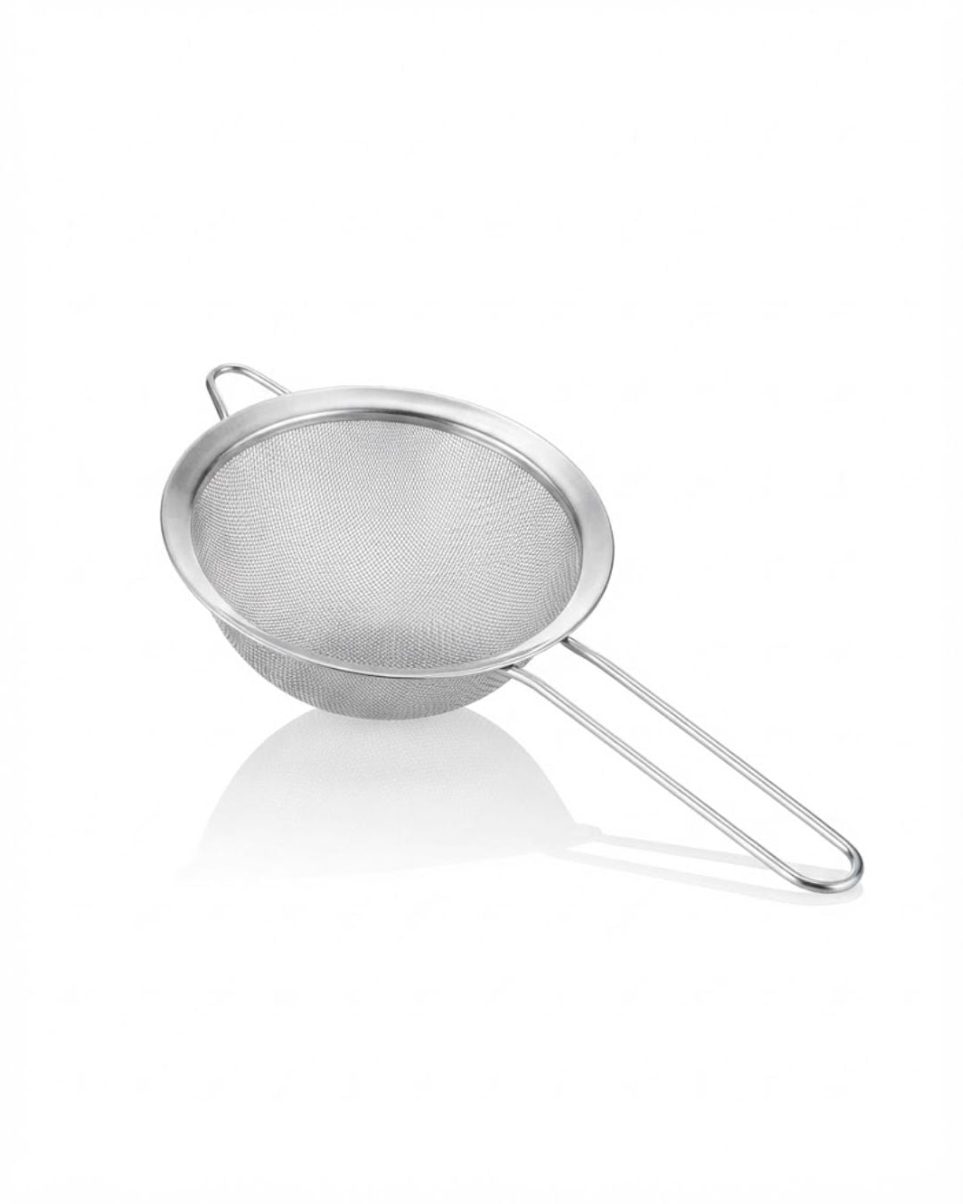 Stainless Steel Fine Mesh Strainer 5.5 Inch, Small Round Kitchen Sifter with Handle, Commercial Mesh Colander with Resting Hook, Hotel Kitchen Stainless Strainer, Catering Grade Juice and Tea Strainer, Silver Metal Mesh Food Sifter, Professional Sauce Strainer 13.5 Inch, Heavy Duty Handheld Kitchen Strainer, Stainless Steel Flour Sifter Basket, Compact Kitchen Mesh Scoop