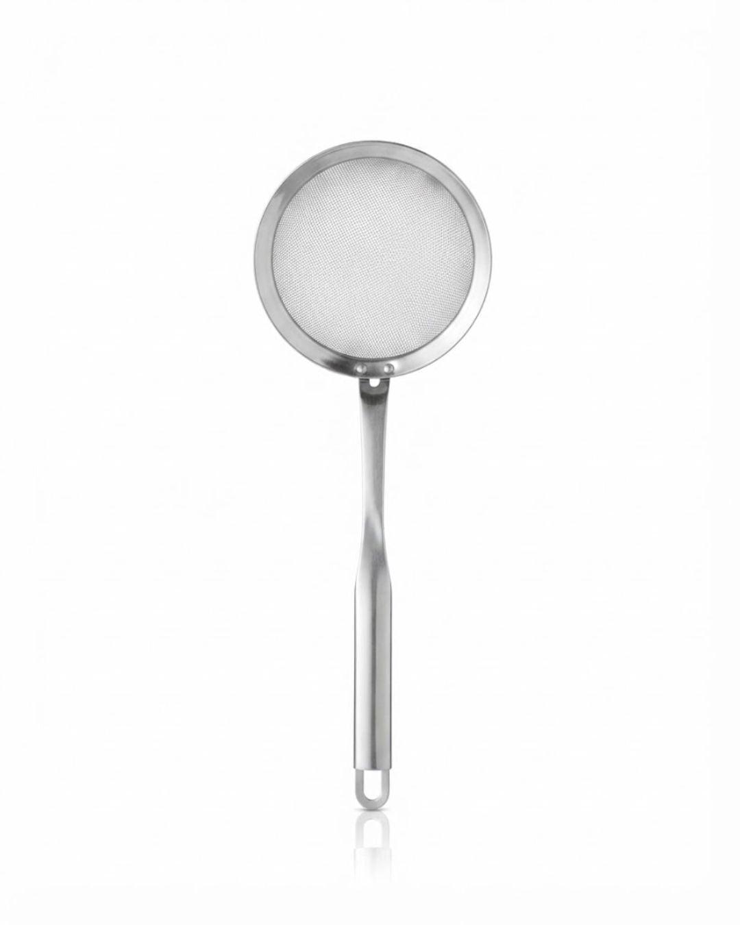 Stainless Steel Skimmer Strainer 4 Inch, Fine Mesh Fat Skimmer with Solid Handle, Commercial Oil Filter Skimmer Spoon, Hotel Kitchen Stainless Strainer, Catering Grade Sauce and Juice Strainer, Silver Metal Mesh Foam Skimmer, Professional Broth Strainer 12 Inch, Heavy Duty Handheld Skimmer Strainer, Stainless Steel Tea and Juice Filter, Compact Kitchen Mesh Skimmer