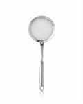 Stainless Steel Skimmer Strainer 4 Inch, Fine Mesh Fat Skimmer with Solid Handle, Commercial Oil Filter Skimmer Spoon, Hotel Kitchen Stainless Strainer, Catering Grade Sauce and Juice Strainer, Silver Metal Mesh Foam Skimmer, Professional Broth Strainer 12 Inch, Heavy Duty Handheld Skimmer Strainer, Stainless Steel Tea and Juice Filter, Compact Kitchen Mesh Skimmer