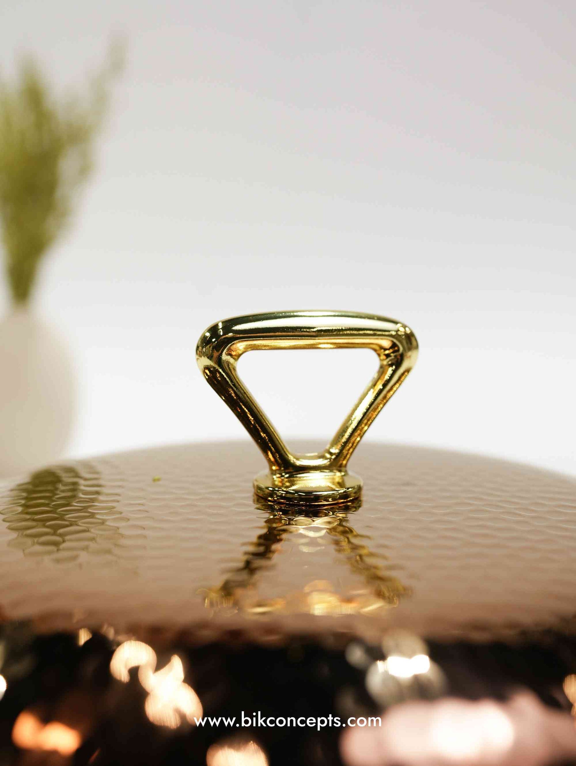 decorative hot pot, 24cm rose gold pot.