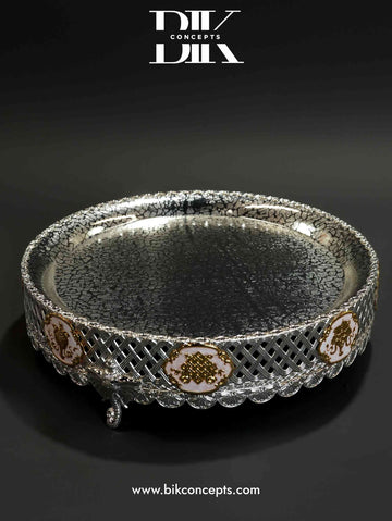 Rosepink elephant platter, pink pedestal serving tray, luxury stainless steel platter, royal elephant decor, large pink centerpiece, ethnic serving tray, wedding buffet platter, designer pink tableware