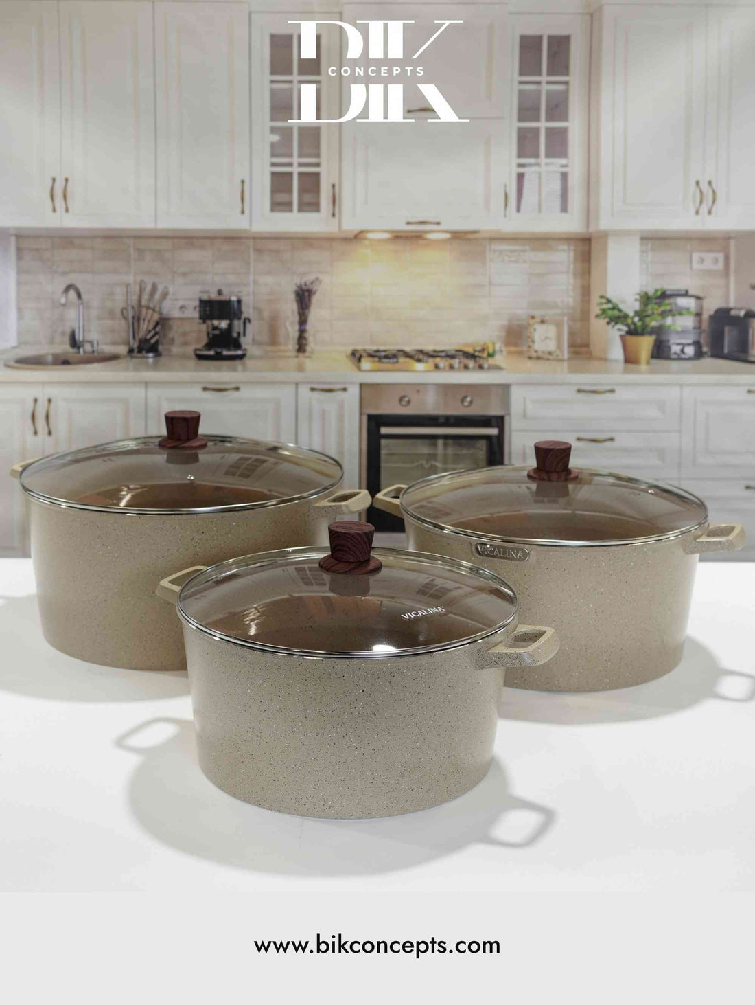 Sandstone casserole set, speckle finish cookware, large aluminum pots, 27L cooking pot, heavy duty casserole set, stone texture cookware, 6 piece stock pot set, catering size cookware.