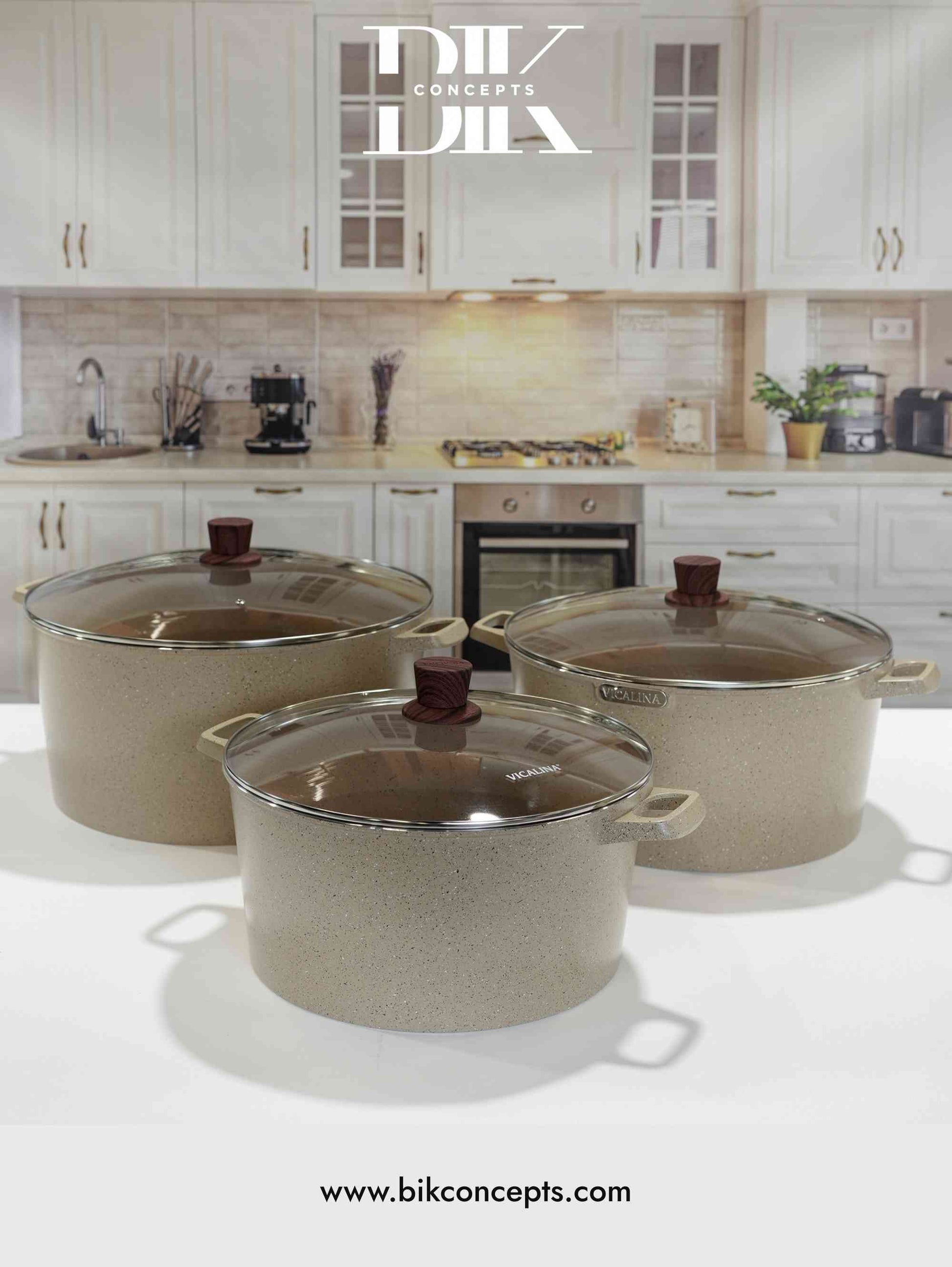Sandstone casserole set, speckle finish cookware, large aluminum pots, 27L cooking pot, heavy duty casserole set, stone texture cookware, 6 piece stock pot set, catering size cookware.