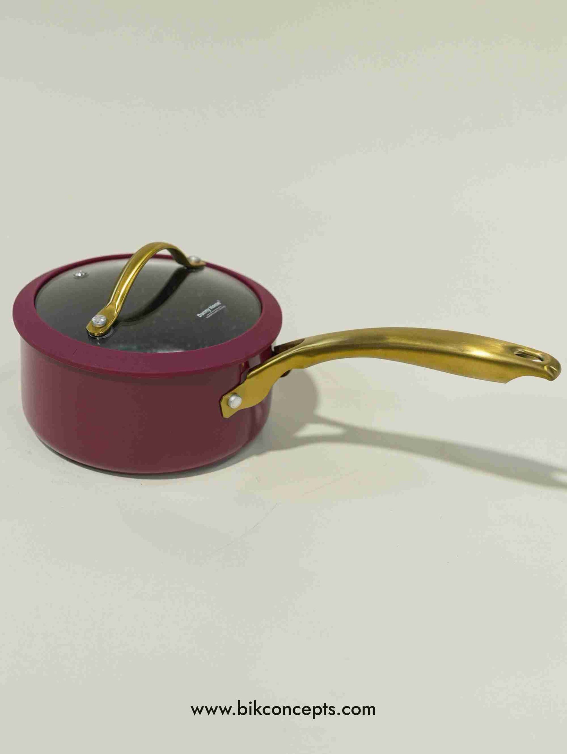 non-stick saucepan, aluminum sauce pot, 1.9 liter saucepan, 1.4L small pot, burgundy cookware, opal kitchenware, sea green saucepan, nonstick cooking pot.
