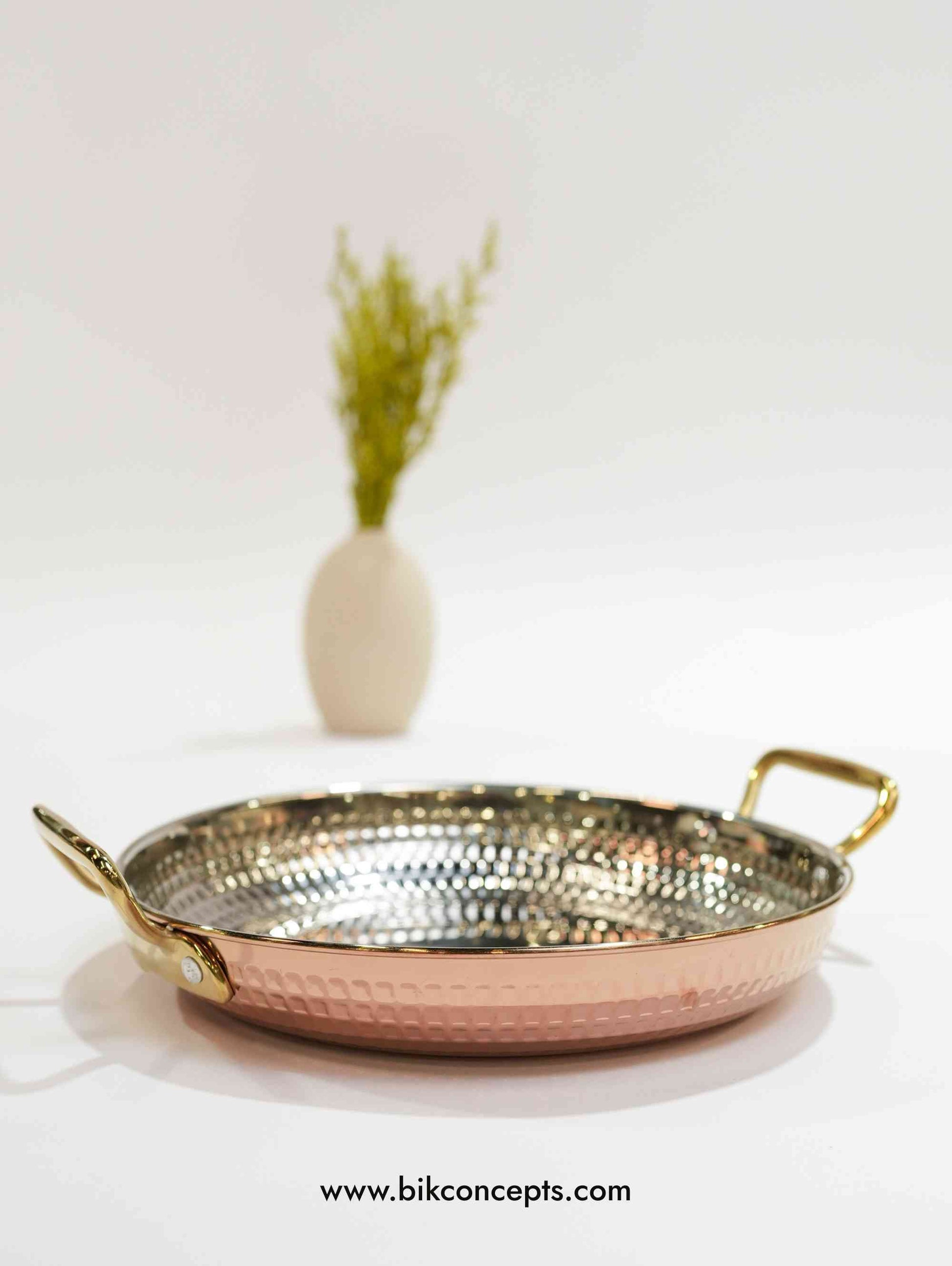 luxury holiday platter, stainless steel main course dish.