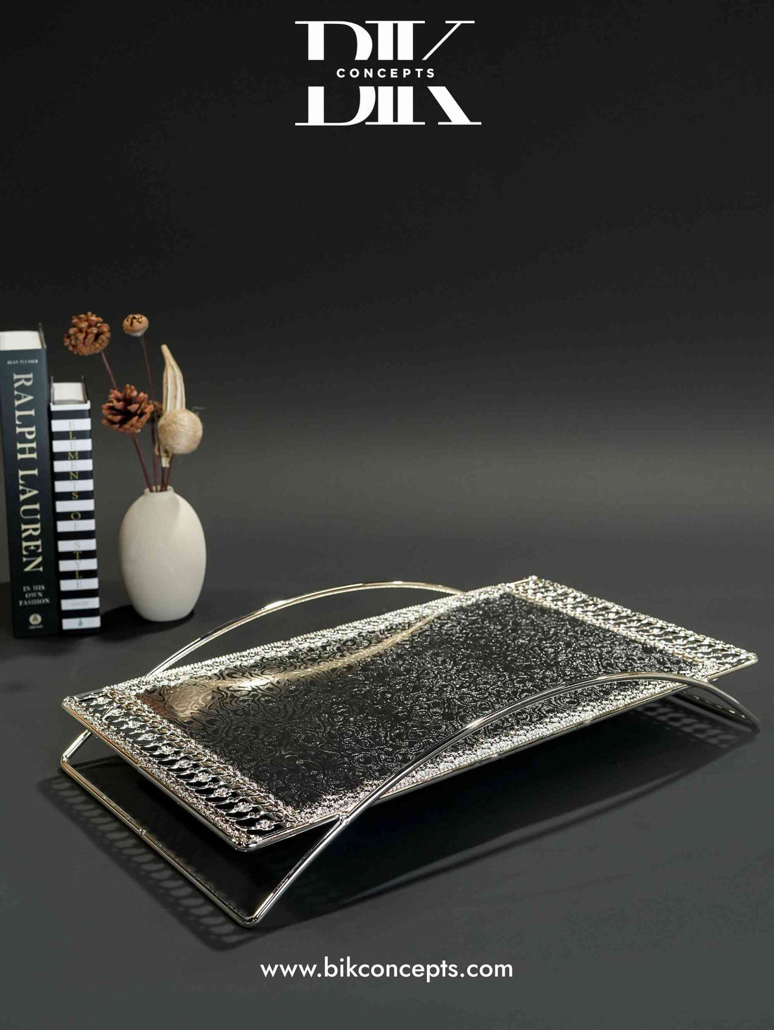 Silver arch tray, modern serving tray, luxury stainless steel server, geometric decorative tray, silver mirror finish tray, architectural centerpiece, designer host gift, 18 inch silver tray.