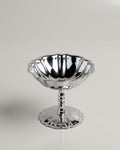 A polished silver pedestal bowl with a fluted rim and a flared base, photographed on a clean light gray studio background.

Silver Stainless Steel Dessert Bowl, Pedestal Ice Cream Cup, Silver Sundae Dish, Metal Sorbet Goblet, Individual Catering Dessert Cup, Fluted Silver Fruit Bowl, Vintage Style Stainless Steel Dessert Cup, Shatterproof Catering Dessert Ware USA, Commercial Ice Cream Pedestal Dish, Polished Silver Mousse Bowl