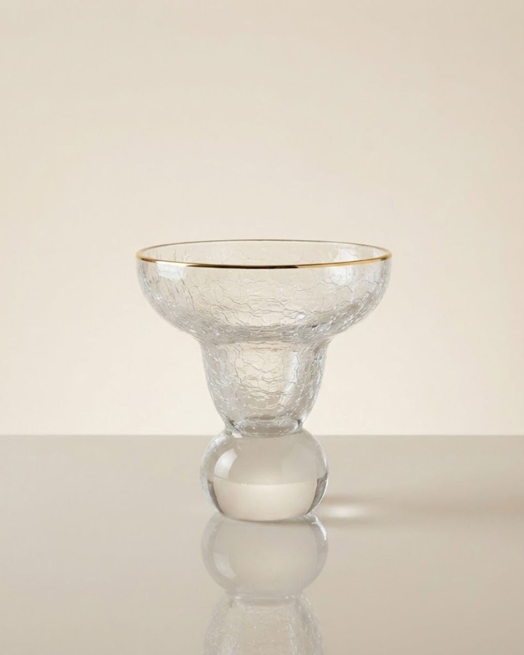 Textured Glass Dessert Bowls, 7 oz Ice Cream Cups Set of 6, Ball Base Sundae Dishes, Gold Rimmed Cocktail Coupe Glasses, Rippled Texture Parfait Glass, Heavy Duty Dessert Glasses for Catering, Commercial Catering Drinkware USA, Textured Sorbet Cups, Vintage Style Ball Base Glassware, Decorative Gold Rimmed Dessert Glasses