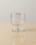 Textured Glass Dessert Bowls, 5.5 oz Ice Cream Cups Set of 6, Footed Sundae Dishes, Gold Rim Parfait Glasses, Hammered Glass Dessert Cups, Mini Trifle Dishes for Catering, Commercial Catering Glassware USA, Clear Footed Sorbet Cups, Vintage Style Ripple Sundae Glass, Heavy Duty Mini Dessert Glasses