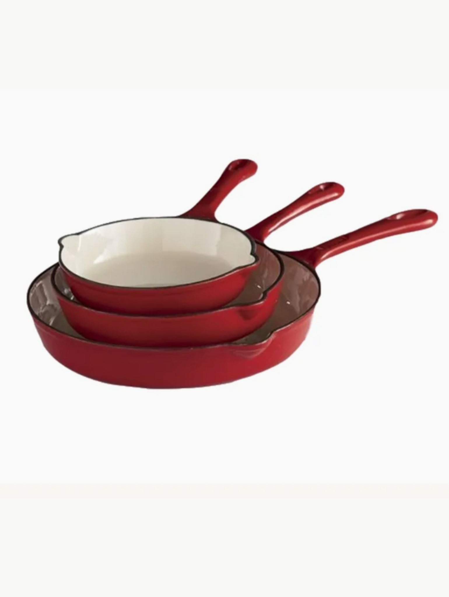 3 Pcs Set | Enameled Cast Iron Skillet