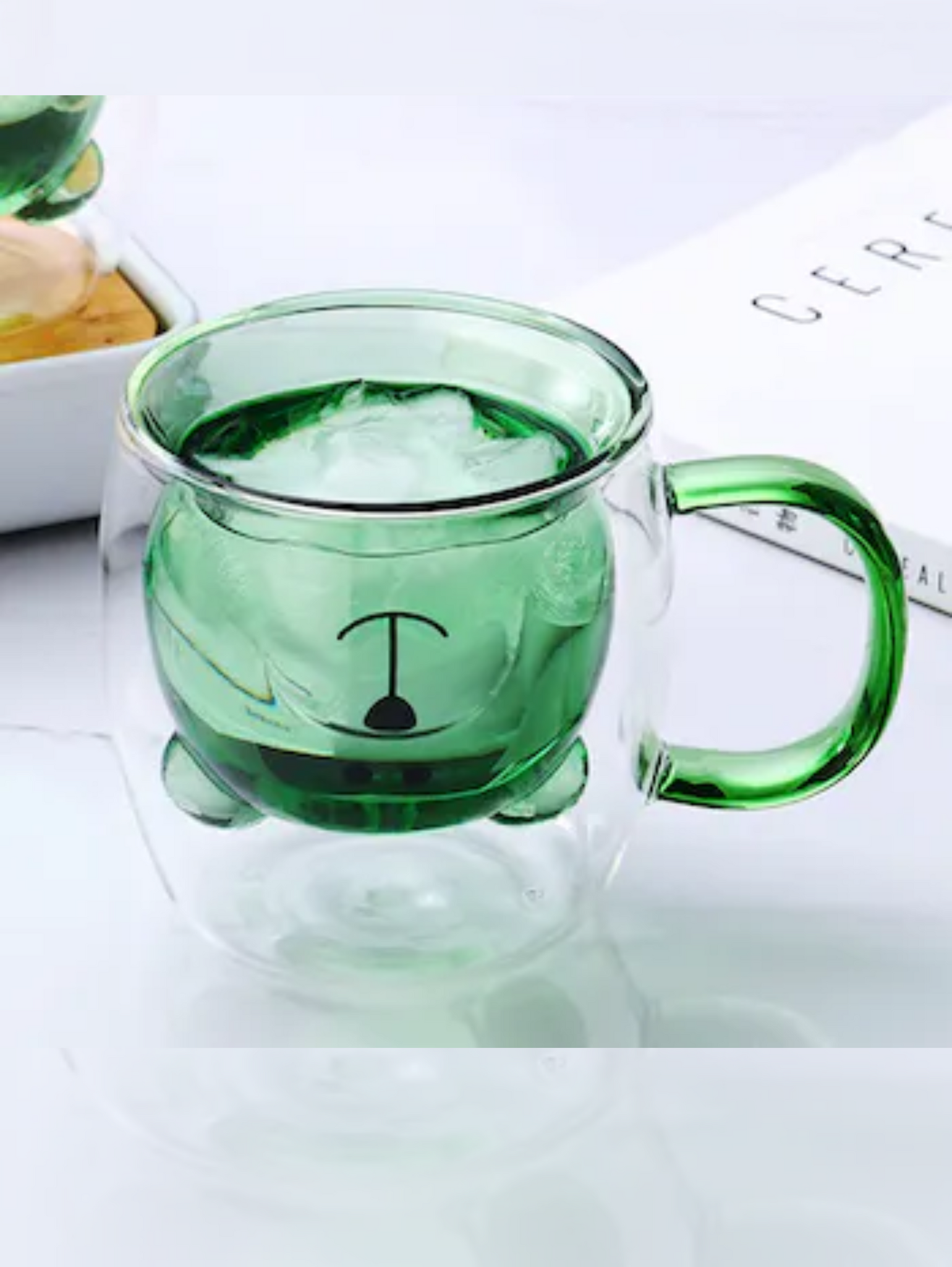 Cute Bear Double Glass Coffee Mug | Set of 6