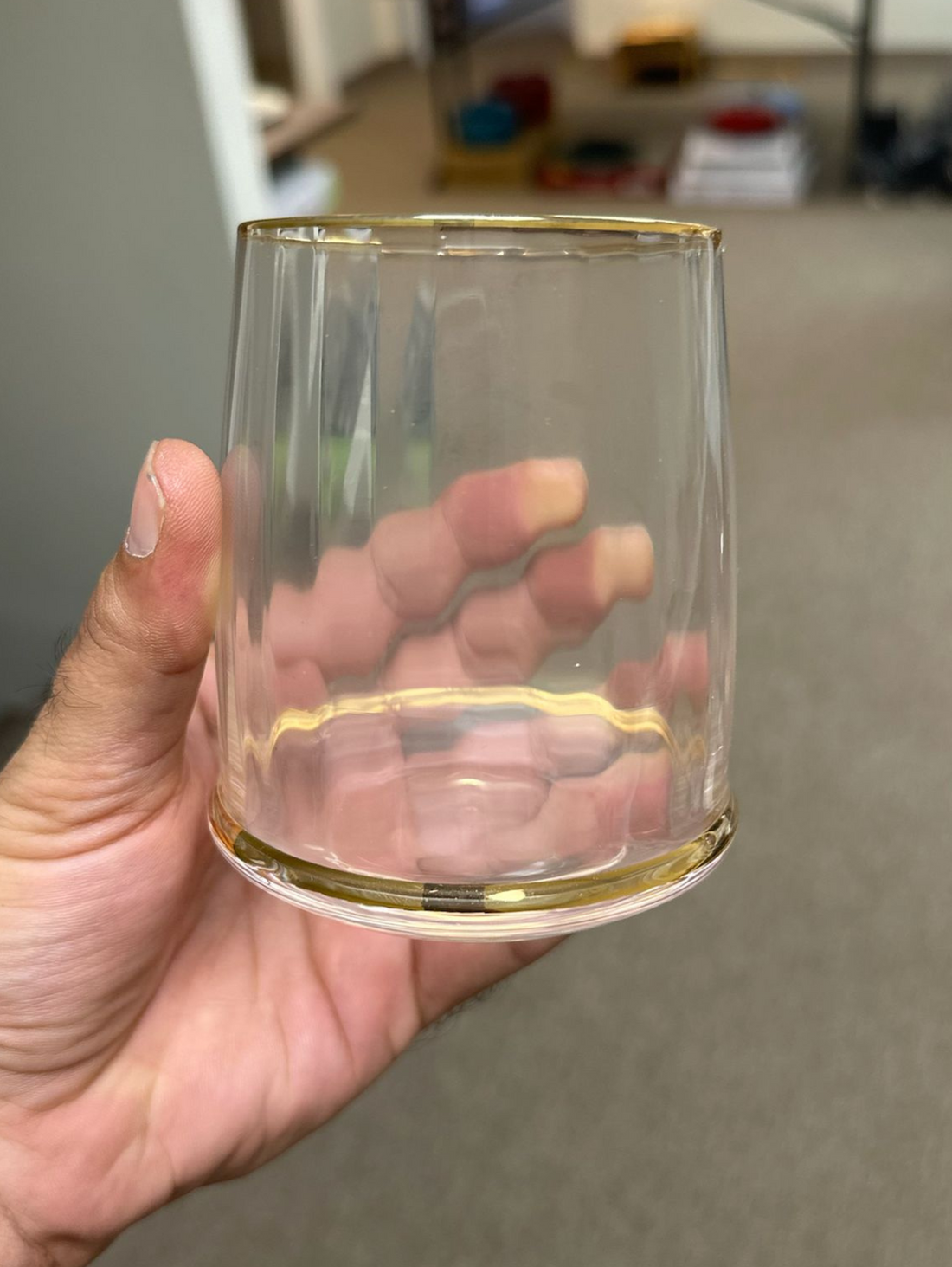 Gold Rim Drinking Glass – Luxury Glassware Set | Set of 6