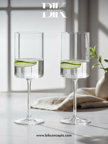 Straight Goblet Glass Set– Luxury Glassware Set | Set of 6
