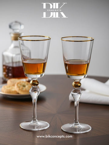French Sherry Glass with Gold Rim | Set of 6
